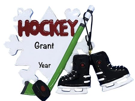 Ice Hockey Flake Personalized Ornament Online