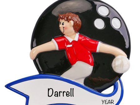 Bowling Guy Personalized Ornament on Sale