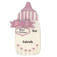 Pink Baby s 1st Christmas Bottle Personalized Ornament Online Hot Sale