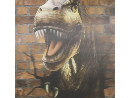 T-Rex brick wall - 3D Lenticular Poster - 12x16 Print - New Online