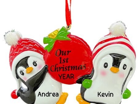 Our 1st Personalized Penguins Personalized Ornament Online