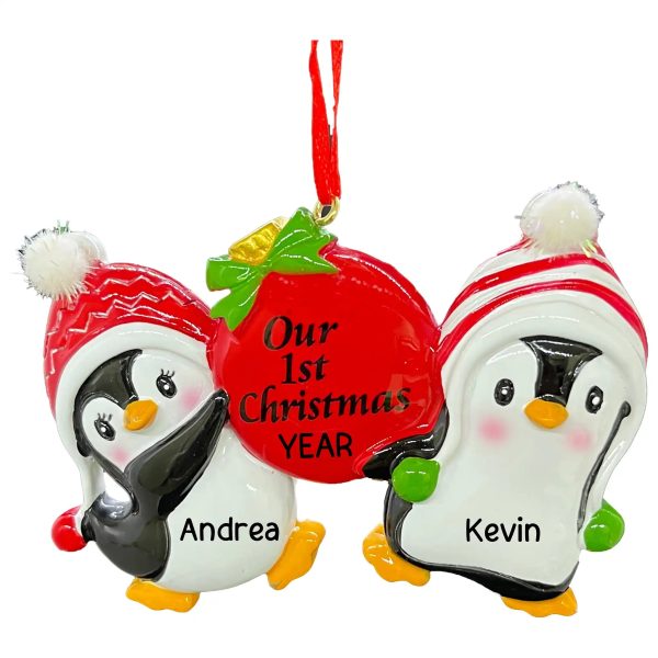 Our 1st Personalized Penguins Personalized Ornament Online