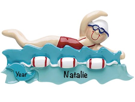 Swim Girl Christmas Ornament Online Sale