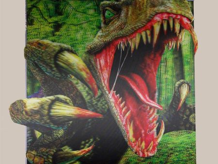 Dinosaur T-Rex Attacking - 3D Lenticular Poster - 16 x 16 Print - New Discount