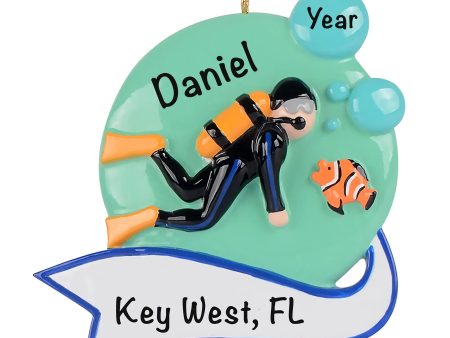 Scuba Diver Christmas Ornament Online