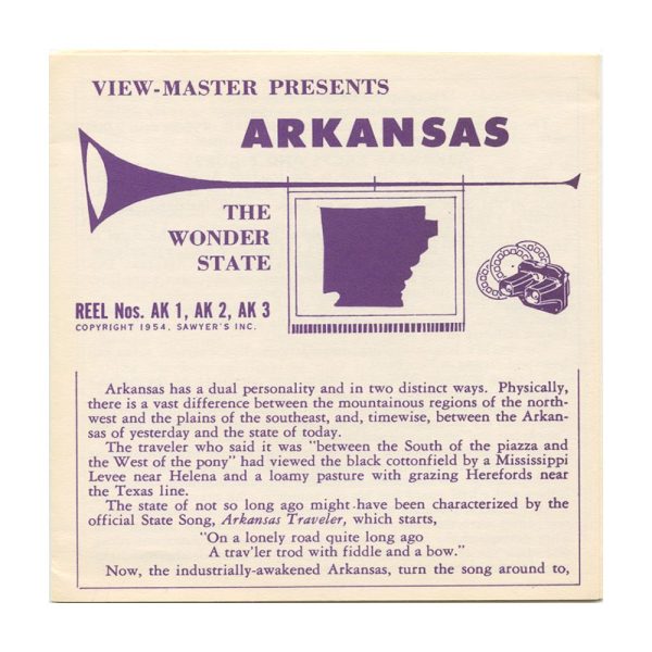 Arkansas - View-Master 3 Reel Packet - vintage - AK1,AK2,AK3-S2 Online Hot Sale