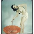 3D Stereo Realist Pin-Up Slide in Ster-E-O mount -  Umbrella Up-Side-Dawn  - vintage Fashion