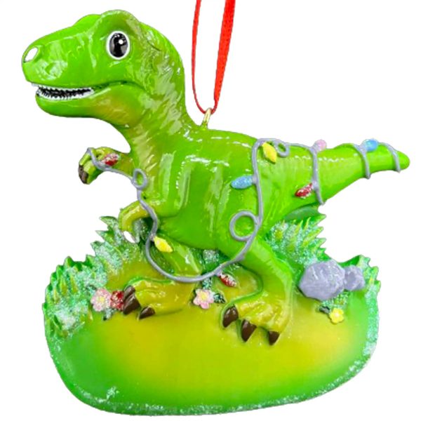 Dinosaur T-Rex Christmas Ornament - Lights Cheap