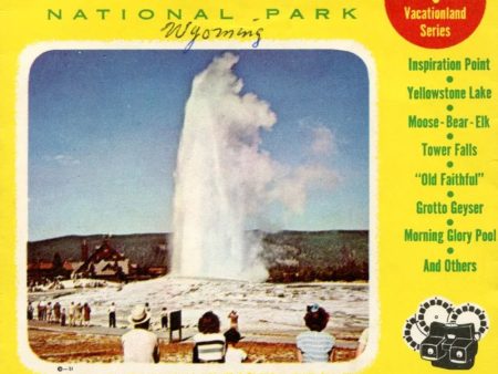 Yellowstone National Park - View-Master 3 Reel Packet - 1950s Views - Vintage - (ECO-A306-S4) For Sale