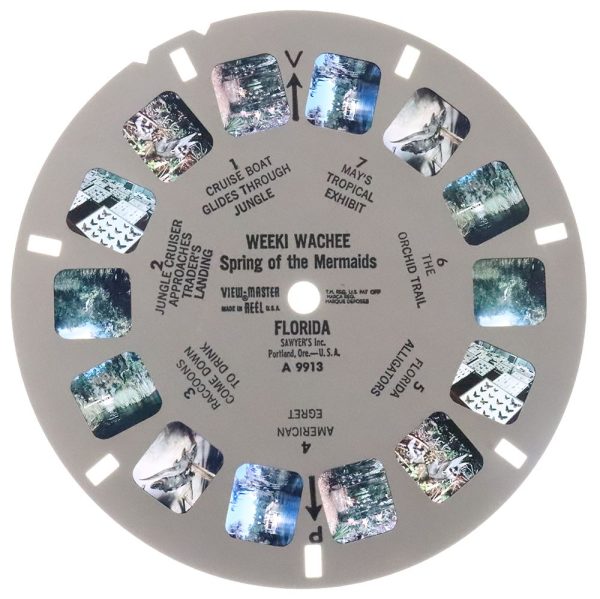 Weeki Wachee - Spring of the Live Mermaids - View-Master 3 Reel Packet - 1958 - (A991-S5) Online Hot Sale