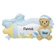 Blue Baby s 1st Christmas Bottle Personalized Ornament For Sale