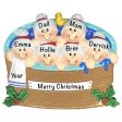 Hot Tub Family of 6 Christmas Ornament Discount