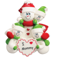 Mom With 3 Children Christmas Ornament Fashion