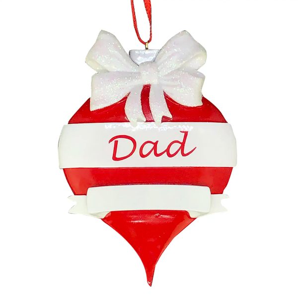 Dad Red Christmas Ornament For Cheap