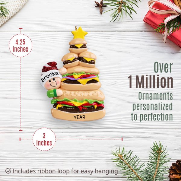 Burger Fast Food Christmas Ornament on Sale