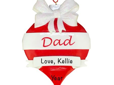 Dad Red Christmas Ornament For Cheap