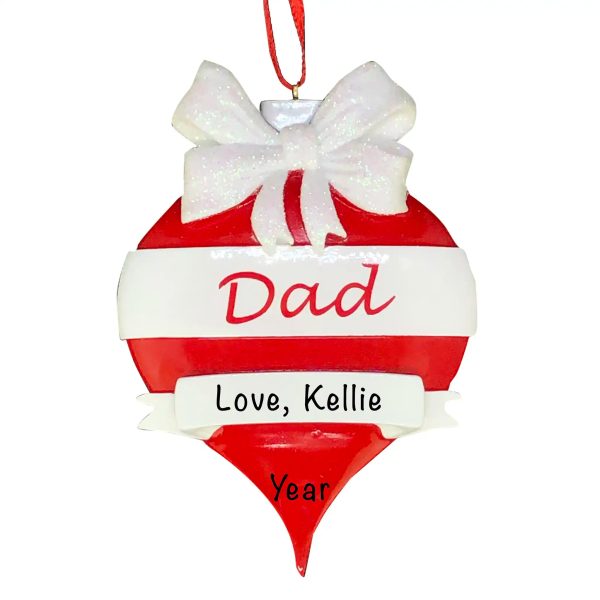 Dad Red Christmas Ornament For Cheap