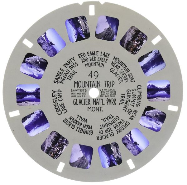 Glacier Nat l Park - View-Master Hand-Lettered Reel - vintage - (49n) on Sale