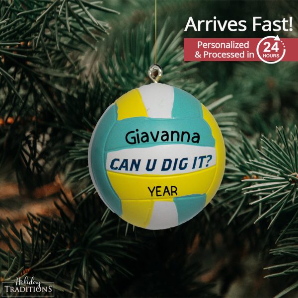 Volleyball 3D Christmas Ornament Online now