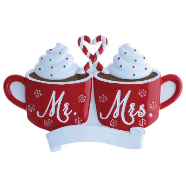 Mr & Mrs Hot Cocoa Christmas Ornament For Sale