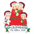 Pajama Family of 4 Personalized Ornament on Sale