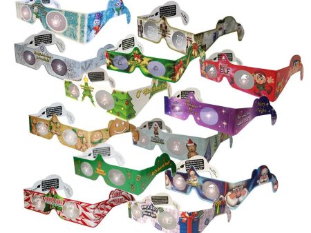 13 PAIRS - Famous Assortment - Christmas Glasses by Holiday Eyes® - 13 Styles - 3D Holographic Glasses - NEW Sale