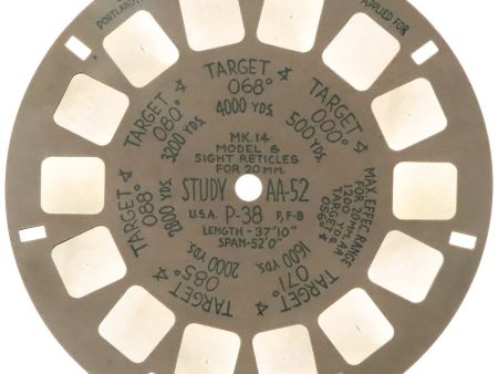 AA-52 -Military Range Estimation Study Reel - Northe American P-38 Lightning - naval aviation reel - vintage Supply